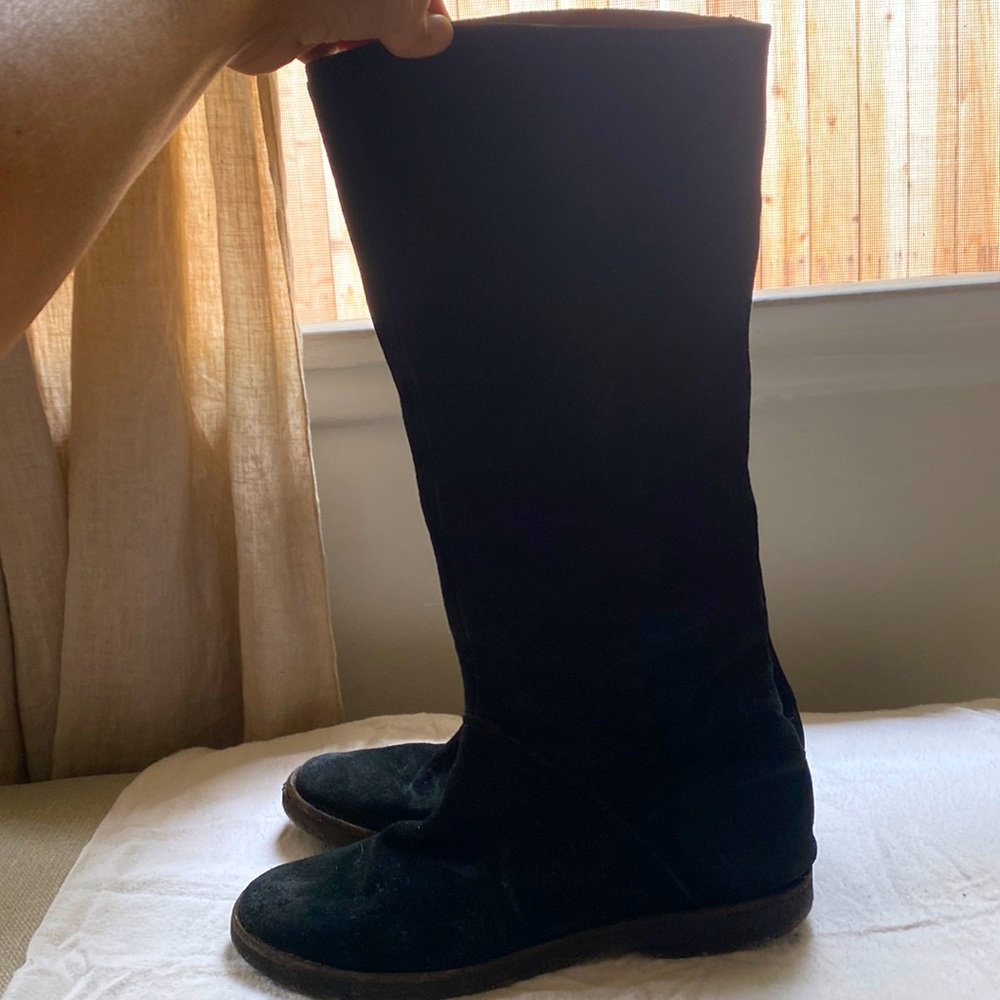 KORS Michael Kors - Black Suede Knee-high Slouch Boots